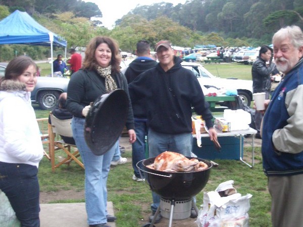 The sun is up and Sally and John are in charge of the turkeys to BBQ.