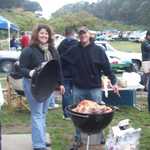 The sun is up and Sally and John are in charge of the turkeys to BBQ.