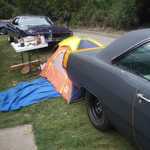 Hey watch out for that tent, you never know who could be in there?