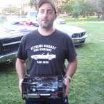 Victor the model car seller stoped by to show off his wares.