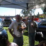 Mike and Rich come by to get a little shade time.