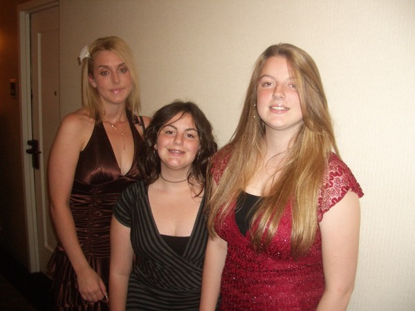 The girls are all dresed up and ready to do some partying.