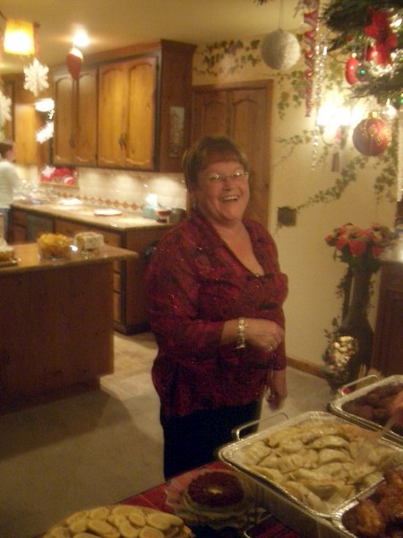 Diana hosts the always wonderful Scafire Christmas party (2006).