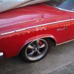 Mustang wheels with 13 inch discs and Viper calibers!