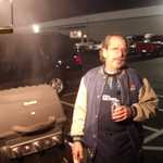 Someone had to be stuck out in the cold BBQing chicken. Yep, John gets that duty as usual.