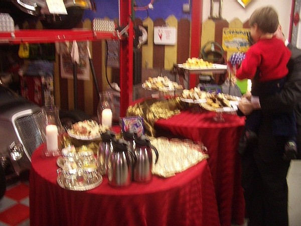 Lots of wonderful food was stationed eveywhere you looked.
