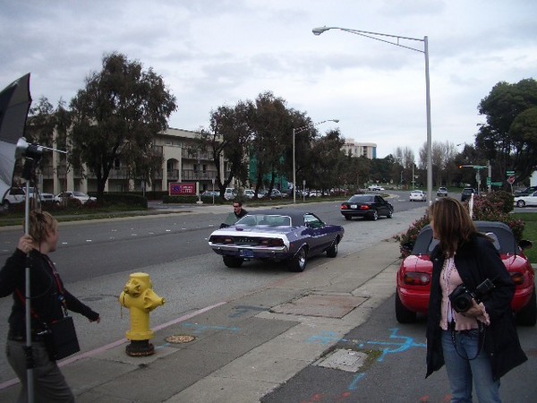 Just take a classic car out and other will find you as did this passing challenger.
