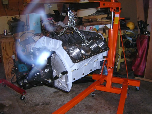 Back from the machine shop 10/30. Engine is now a 485 ci Hemi. 
Est. HP will be 585.