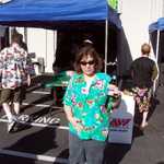Superbird Joann gives her approval of the liquid libations offered today.