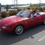 Sally and Deanna cruzed in the Miata today.