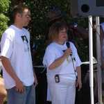 Cindy does a great job of MCing the event.