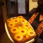 It's a Pinapple upsidedown cake to celebrate with.