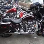 Derrick's Harley is now riderless.