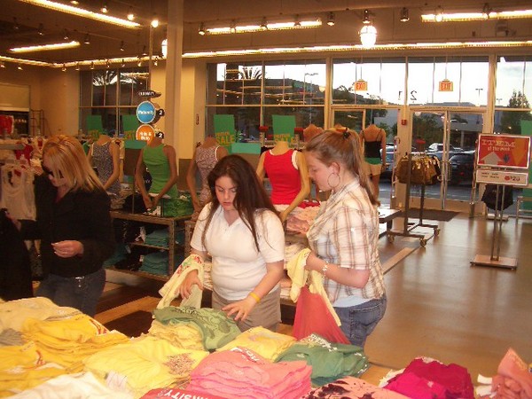 Nothing like a little shopping after a big meal.