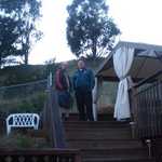 Mick and Vlad check out the back deck.
