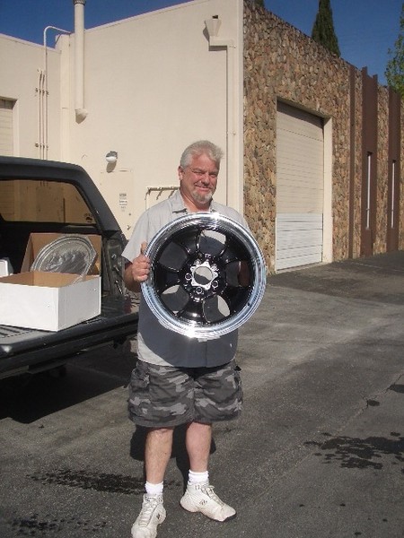 The wheels look cool in the hot sun!