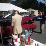 The judging starts with Cindy's beautiful 1969 camaro.
