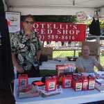 Tom and Ted host the Gotelli's Speed shop booth.