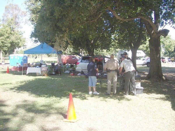 Oh goodie our tent is right next door to the CHP booth! LOL!