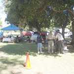 Oh goodie our tent is right next door to the CHP booth! LOL!