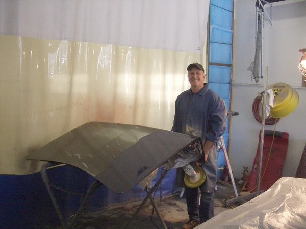 Mark is grinning because the end of the project is in sight.