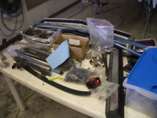 Lots of parts ready to be reinstalled.