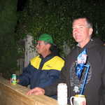 The bar is open, and made of plywood.