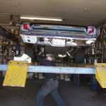 My roadrunner goes to the muffler shop 014