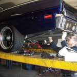 My roadrunner goes to the muffler shop 019