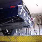 My roadrunner goes to the muffler shop 036