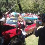 Cindy tell the camera all about her beautiful 1969 Camaro.