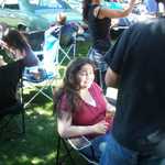 Deanna seems to be enjoying the day.
