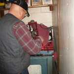 Henry checks my old distrubiter just to make sure it was functioning fine.