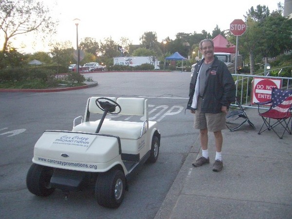 A man and his cart. Ok let's ride big boy!!!