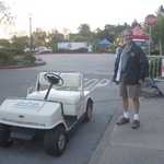 A man and his cart. Ok let's ride big boy!!!