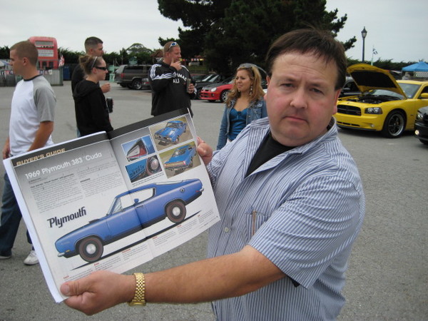 Ron Solin shows off his old 'cuda that made it into Hemmings Muscle Car magazine.