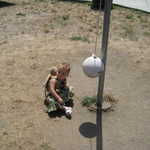 No one would take this kid on in teatherball.