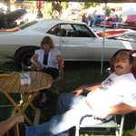 Mike Glickman and Cindy enjoy the early morning calm.
