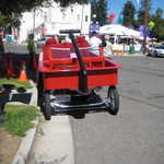 The Radio Flyer wins for most unique vechile.