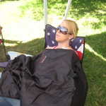 Caitlin finds time to snooze for a few minutes.