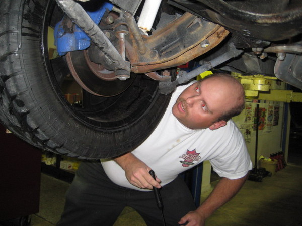 Master mechanic Tony spots the problem right away using his red x-ray vision.