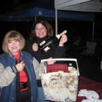 The cooler was crushed by Frank's mustang, but the champange was spared.