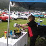Cindy's cooking up a storm.