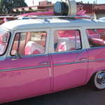 Miss Pinky's always cool wagon is a big hit.