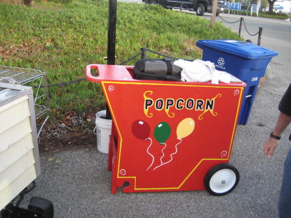 I made this popcorn cart years ago and sold it on Craigslist. Now it shows up here and is still looking like new. What a surprise!
