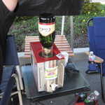 The day draws to a close as the last of the champange is gone.