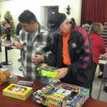 The line of toys is moving fast now.