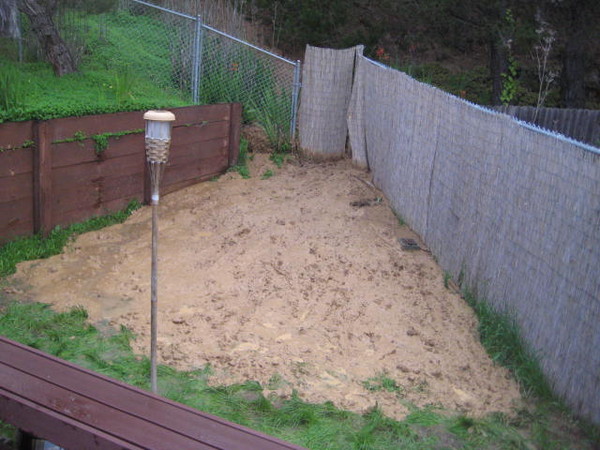 It's a full on mud slide at Stu's place.
