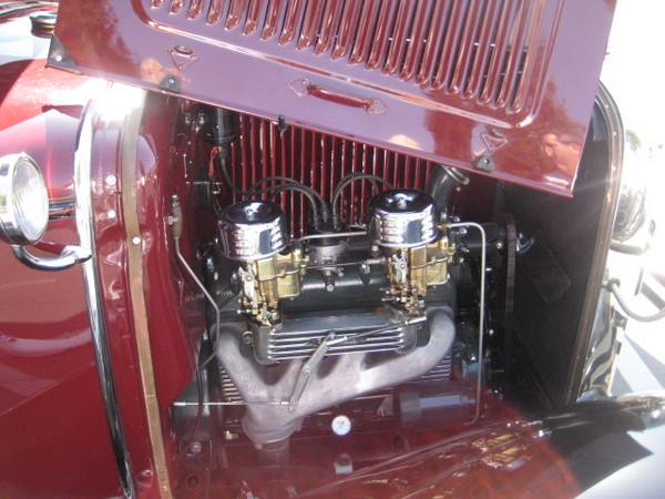 Sam's model A's motor is gets the hot rod treatment.