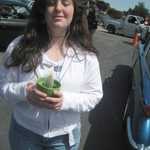 Deanna's new friend is a catus named Fluffy.